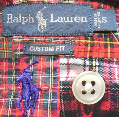 画像3: Ralph Lauren Patch-Work Plaid B.D.Shirts タータン・チェック パッチワークシャツ