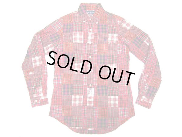 画像1: Ralph Lauren Patch-Work Plaid B.D.Shirts タータン・チェック パッチワークシャツ (1)