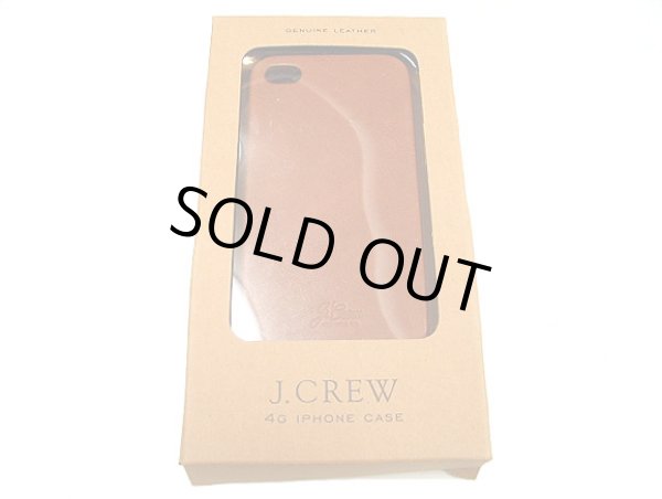 画像1: J.CREW 4G IPHONE Leather（本革）CASE  茶　アイフォーン( 4,4S)ケース (1)