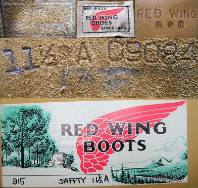 画像3: Deadstock 1976'S RED WING 915 STEEL TOE（ANSI Z411-1) 茶箱 BIG SIZE