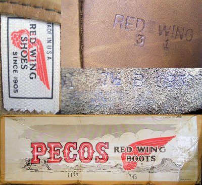 画像3: Deadstock 1981'S RED WING 1177 PECOS BOOT Made in USA 茶箱 