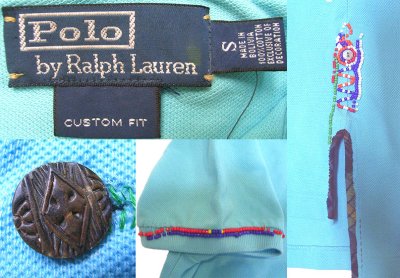 画像3: POLO by Ralph Lauren Beadwork Polo Shirts　ラルフ　ビーズ・ポロ　ターコイズ
