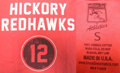 画像3: BROOKLINE T-Shirts"HICKORY REDHAWKS"ブルックライン Tシャツ アメリカ製