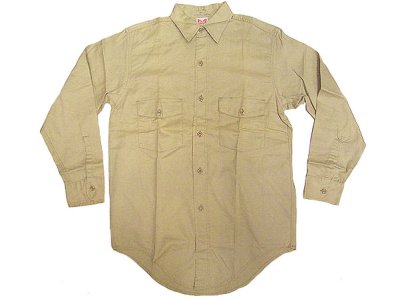 画像1: Deadstock 1960-70'S FLY'S Lot:70A  Khaki Cotton Twill  Work Shirts USA製 
