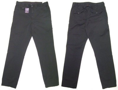 画像1: POLO by Ralph Lauren Black SLIM GI FIT Trousers バックル・バック