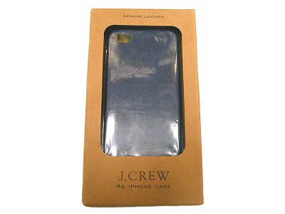 画像1: J.CREW 4G IPHONE Leather（本革）CASE  紺レザー　アイフォーン( 4,4S)ケース