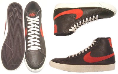 画像1: NIKE BLAZAR MID 6.O PREMIUM ナイキ ブレザー レザー コゲ茶×オレンジ