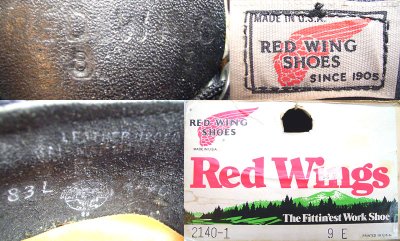 画像3: Deadstock 1983'S RED WING 2140-1 OXFORD SHOES U-TIP USA製 箱付 