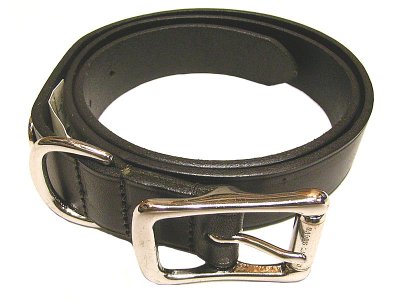 画像1: RALPH LAUREN Black Leather Belt ラルフ・ローレン 本革ベルト 黒 イギリス製