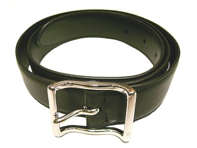 画像1: RALPH LAUREN 67 CALF LEATHER Belt カーフ （本革）ベルト 黒 イタリア製