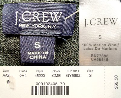 画像3: J.CREW V-Neck Sweater 100% Merino Wool Charcoal-Gray Vネック・セーター 