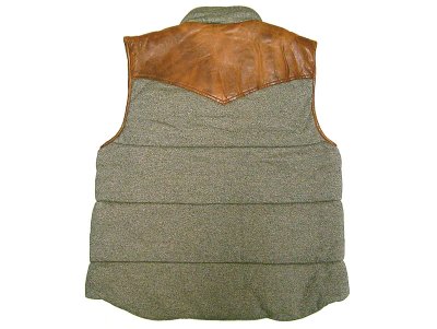 画像2: POLO by Ralph Lauren Leather York Vest Salt&Paper 杢レザーヨーク・ベスト 