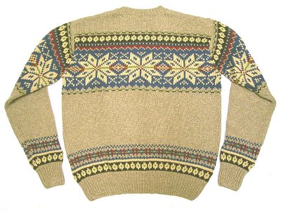 画像1: POLO by Ralph Lauren Snow Flake Cotton Knit Sweater ポロ 雪柄 コットン・ニット