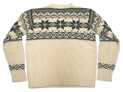 画像1: POLO by Ralph Lauren Snow Flake  Knit Sweater 白×黒 雪柄ニット セーター