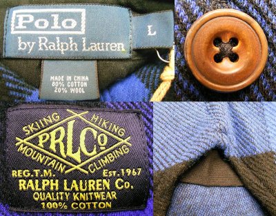 画像3: POLO by Ralph Lauren Buffalo Plaid Pull-Over Shirts 青×黒バッファロープレイド
