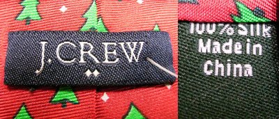 画像3: J.CREW SILK NECK TIE Christmas Tree シルク・ネクタイ クリスマスツリー総柄