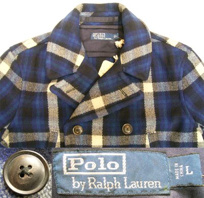 画像3: POLO by Ralph Lauren Melton Plaid Coat メルトン　ダブル・ブレスト コート