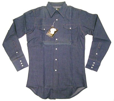 画像1: Deadstock 1980'S MAVERICK BLUE BELL Denim Western Shirts USA製