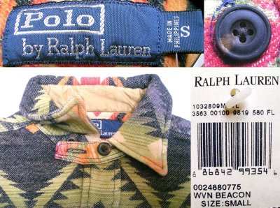 画像3: POLO by Ralph Lauren Flannel Shirts ポロ・ラルフ ネイティヴ柄 ネルシャツ 