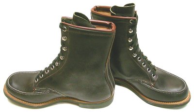 画像1: Deadstock 1950'S Hunkidori (F&F SHOE CO) 799 Moc Boots 黒 USA製 箱付