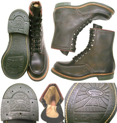 画像2: Deadstock 1950'S Hunkidori (F&F SHOE CO) 799 Moc Boots 黒 USA製 箱付