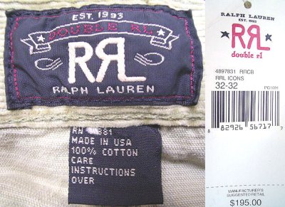 画像3: Double RL(RRL) SLIM BOOTCUT Corduroy Pants Yellowish Vintage加工 USA製