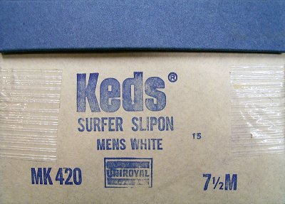 画像3: Deadstock 1970'S KEDS MK420 SURFER SLIPON WHITE CANVAS USA製 箱付