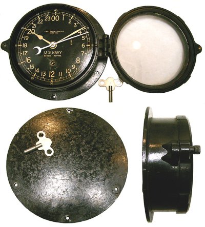 画像1: CHELSEA DECK CLOCK MECHANICAL(MAINSPRING) U.S.NAVY 1930-40'S 