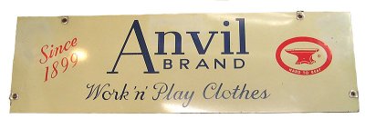 画像2: ANVIL BRAND Advertising Steel  Sign Board 1950'S アンビル・アドバタイジング