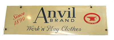画像1: ANVIL BRAND Advertising Steel  Sign Board 1950'S アンビル・アドバタイジング