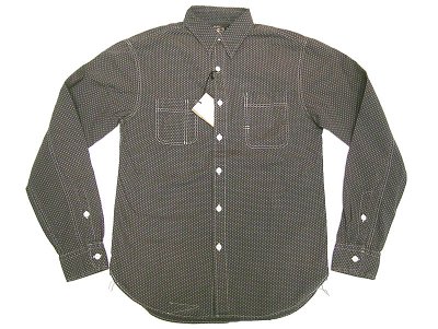 画像1: Double RL(RRL) Black Polka Dot Work Shirts  ダブルアールエル 黒ドット シャツ