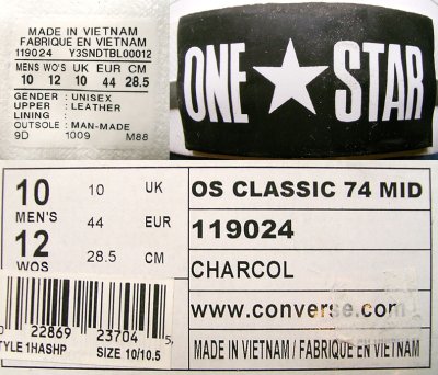 画像3: CONVERSE ONE STAR CLASSIC 74 MID ワンスタースウェード　灰 USA限定 