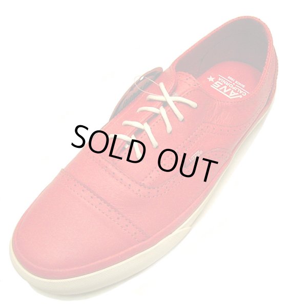 画像2: VANS Era Brougue CA 赤レザー(本革）×メダリオン ヴァンズ エラ・ブローグ 箱付 (2)