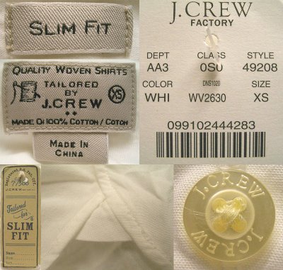 画像3: J.CREW SLIM FIT WHITE B.D Shirts ジェイ・クルー白 ボタン・ダウンシャツ