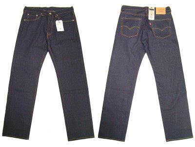 画像1: Levis 505 Jeans LOT:00505-XXXX Made in USA 生デニム 革ラベル 赤ミミ付  