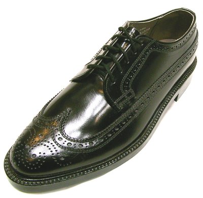 画像1: Deadstock 1970'S Thom McAn129 WING-TIP Shoes Made in USA 黒 箱付