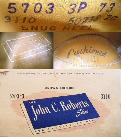 画像3: Deadstock 1950-60'S John C.Roberts 5703-3 赤茶 BLU-OX USA製 箱付