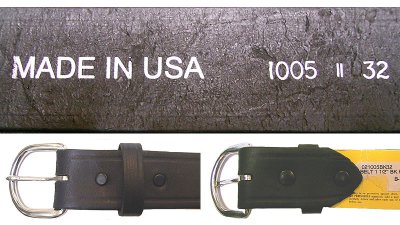 画像2: Deadstock 1990'S TEX TAN 1005 Harness Leather Belt 黒 極厚ベルト USA製