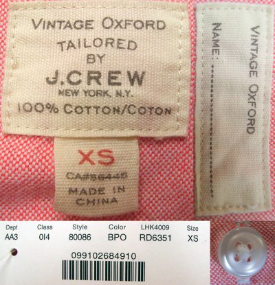 画像3: J.CREW Vintage Oxford B.D Shirts H/S オックスフォード・ボタンダウンシャツ