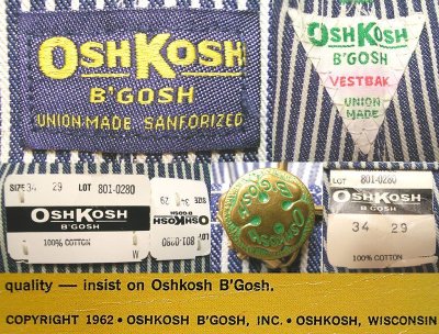 画像3: Deadstock 1970'S Osh Kosh B'GOSH BIB OVERALL 801 ヒッコリー MADE IN USA