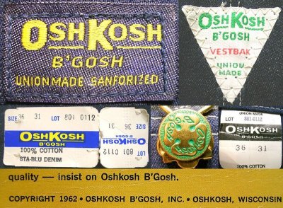画像3: Deadstock 1970'S Osh Kosh B'GOSH BIB OVERALL 801 生デニム MADE IN USA
