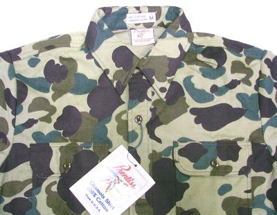 画像2: Deadstock 1980-90'S Prentiss Camouflage Chamois Shirts シャモアシャツ USA製 