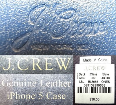 画像2: J.CREW  IPHONE 5 5S Leather CASE ジェイ・クルー 本革 アイフォーン ケース 紺