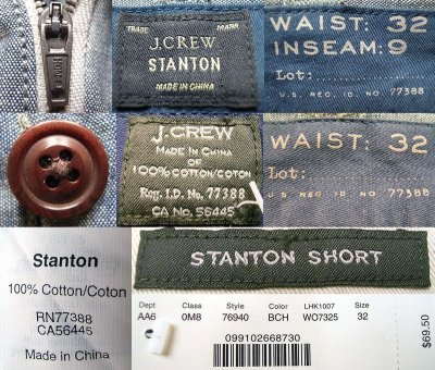 画像3: J.CREW  Stanton Blue Chambray  Shorts  綿100% スタントン シャンブレー・ショーツ