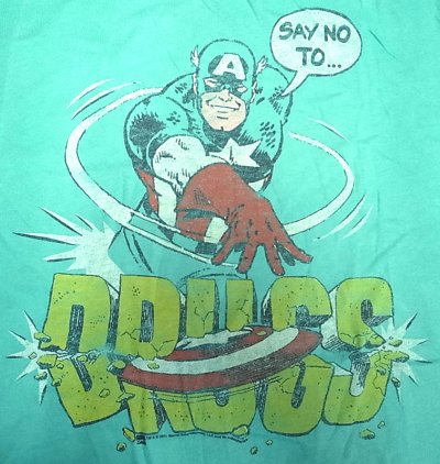 画像2: JUNKFOOD "SAY NO TO DRUGS"  Captain America Tシャツ 綿100% アメリカ製