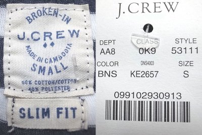 画像3: J.CREW SLIM FIT Border Pocket T-Shirts ジェイ・クルー ボーダー ポケ Ｔ #2