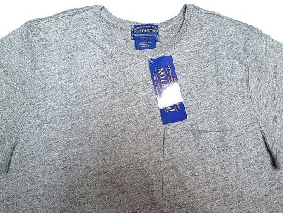 画像2: PENDLETON Pocket T-Shirts ペンドルトン ポケT 杢　グレイ 100% Cotton 