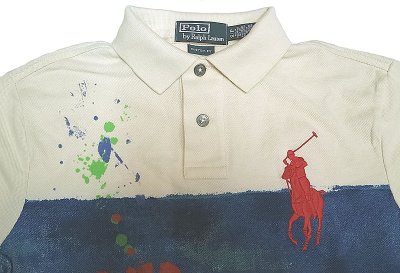 画像2: POLO by Ralph Lauren Polo Shirts Marine Paint Big Pony ポロ・ラルフ ポロシャツ