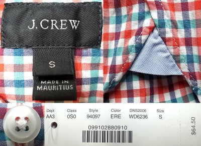 画像3: J.CREW 2-Ply Cotton Gingham B.D Shirts  白×紺×緑×赤 ボタン・ダウン