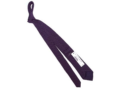 画像1: J.CREW Dot NECK-TIE USA製　ジェイ・クルー ドット（水玉） ネクタイ 紫×白